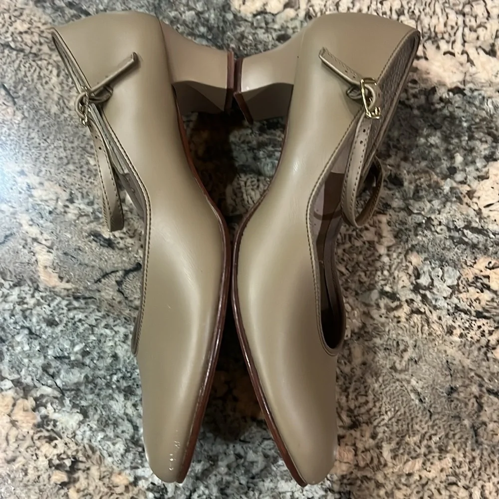 Capezio Tan Heels with Ankle Strap